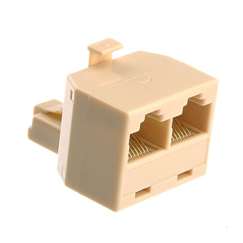 Happyyami Pin Ethernet Cable Extension Coupler Connector Male to Female Adapter for Cable and Network Sharing Beige Color