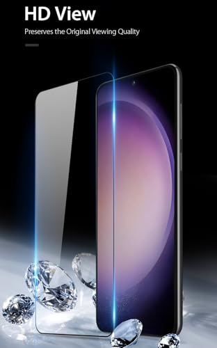 Image of Mr.Shield Top-Notch HD+ Tempered Glass Screen Protector Guard for Samsung Galaxy S22 and S23 5G (6.1 Inch), 9H Hardness, Military Grade Protection, Easy Installation kit