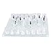 Tbest Glass Chess Set Drinking Game Fun Plastic Board with 32 Glasses for Parties Camping 22.5x22.5cm