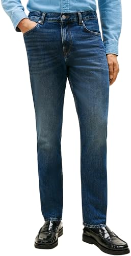 Tommy Hilfiger Men's Denton Kells Blue Straight Fit Jeans, Blue (Kells Blue), 36W/36L