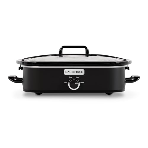 Comparison: Best 4 Quart Slow Cooker 11 Magnifique 4-Quart Slow Cooker with Casserole Manual Warm Setting - Perfect Kitchen Small Appliance for Family Dinners, Dishwasher Safe Crock, Black