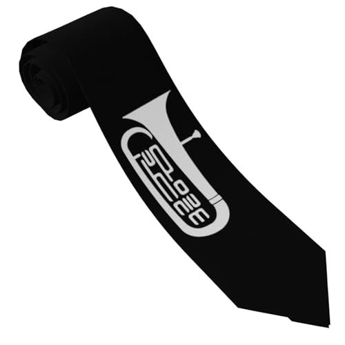AMZTAQW Euphonium Menâ€˜s Necktie - Funny & Stylish Silk Tie for Business, Party or Casual Wear | Novelty Gift
