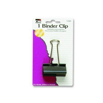 Charles Leonard Binder Clips, Medium, Black/Silver, 3-Pack (50500)