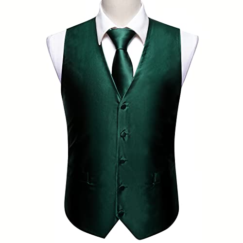 Image of Barry.Wang Men's Suit Vest Formal /Leisure Paisley Jacquard Silk Tie Pocket Square Waistcoat Set Wedding 5PCS