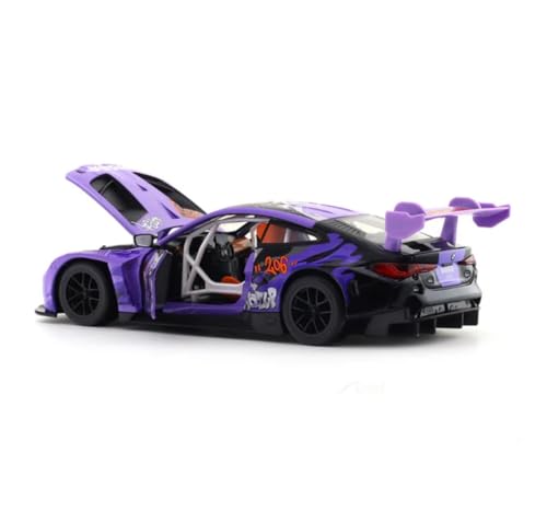 Image of MSZ BMW M4 GT3 1:24 Scale Licensed diecast Scale Model car (Purple)