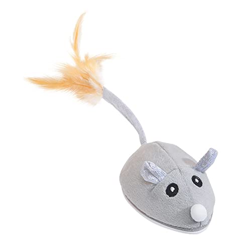 Clenp uguetes de ratón de Gato en Movimiento, Juguetes de Gato para Gatos de Interior para Adultos con Ratones de Carga USB electrónicos con Cola Peluda, Juguetes para Gatitos para Ejercicio de INT Cover