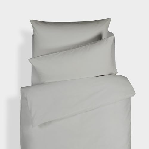 Bianca Plain Dyed Percale Silver parure respirante au toucher doux - 4