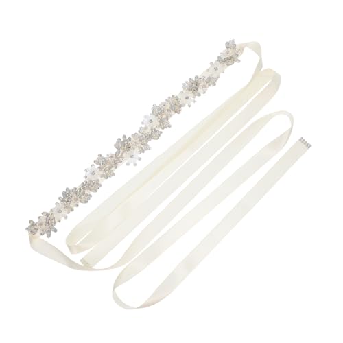 Ceinture de mariée ajustable avec perles sash pour robe de femme élégante