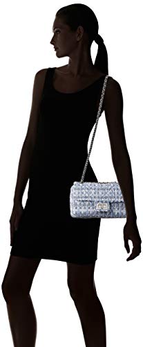 Karl Lagerfeld Paris Agyness Shoulder Bag, Blue Boucle - Thumbnail 4