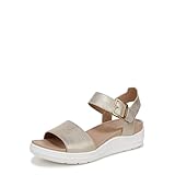 Dr. Scholl's Womens Time Off Sky Sandal Gold Smooth 8 M