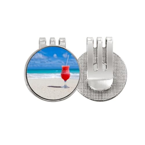 Marqueur de balle de golf aimanté anti-perte pour chapeau motif jus pastèque