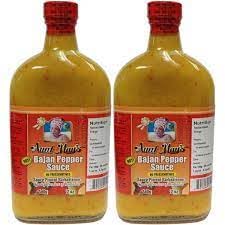 Aunt May's Bajan Pepper Sauce 340g (Pack of 2) | Authentic Barbadian Flavors | Spicy and Savory Hot Sauce | Taste the Caribbean Heat