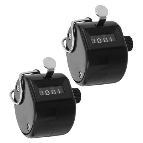 MAGICLULU Manual Mechanical Counter Compact Hand Tally Counter 4- Display Portable Easy to Use for Visitor Tracking