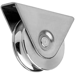 DOJA Industrial | Rueda Sobreponer | Tamaño: 80 x 20 | 2 Unidades | Ruedas para Puertas Correderas | Rodillo en Forma U | Uso: Garaje, Porton, Casa, Puertas Metalicas Exterior