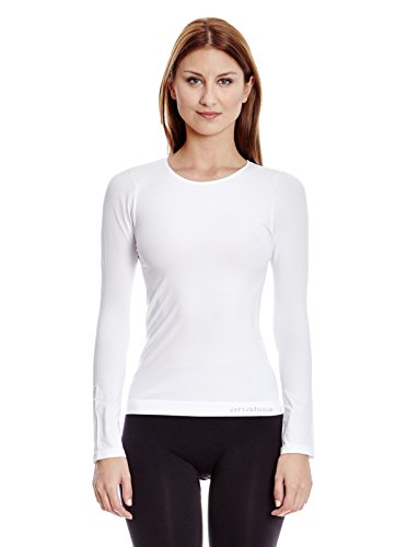 Anaissa Camiseta Manga Larga Sin Costuras Blanco M