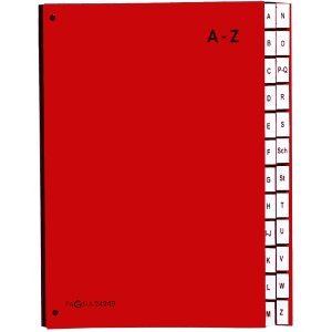 Pagna Desk Organiser File A-Z Red, a4