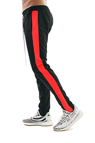 Bleecker and Mercer Track Pants w/Zippered Pockets - Athletic Gym Joggers Sweatpants