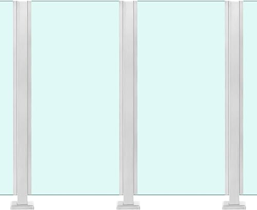 Poteau de garde-corps en verre d'angle pour sécuriser la terrasse
