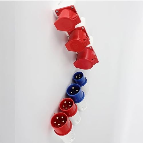 Enchufe industrial IP44 contra humedad con 5 pines para toma de pared