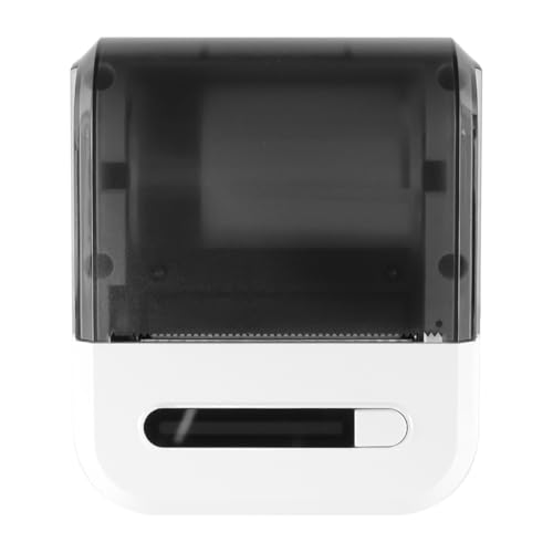 Ausi Mini impresora térmica portátil para etiquetas, recargable tipo C, con 1 rollo de papel para el hogar, la oficina y tiendas, compatible con Android e iOS (blanca)