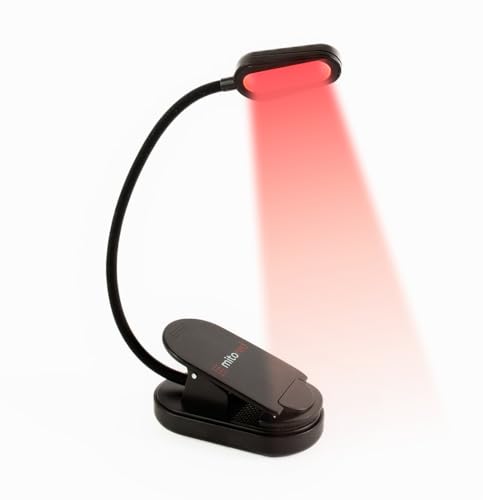 Image of Mito Red Light - Red Light Book Light Clip On - Book Lights for Reading at Night - Portable, Rechargeable Book Light with 360 Gooseneck - Reading Lights for Books in Bed