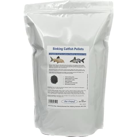Pet Friend Catfish Pellets Aquarium Fish Food For Corys Plecos Synodontis & Other Bottom Feeding Tropical Fish 2kg Pouch Cover