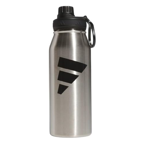 adidas Stainless Steel Metal Water Bottle 20 oz (600 mL) Screw Cap
