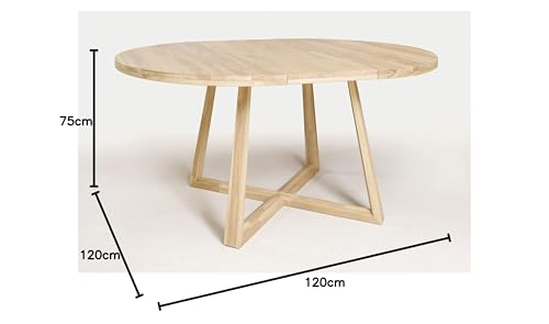 Ausziehbarer Esstisch Nordic Story Moby aus Eiche (rund, 120-160 cm)