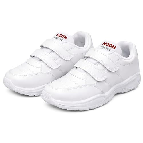 Image of HOOH Kids Unisex School Shoes Double Hook and Loop Strap Long Lasting