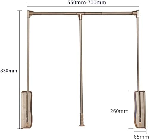 Portant à vêtements réglable et télescopique pour optimiser le rangement de la maison