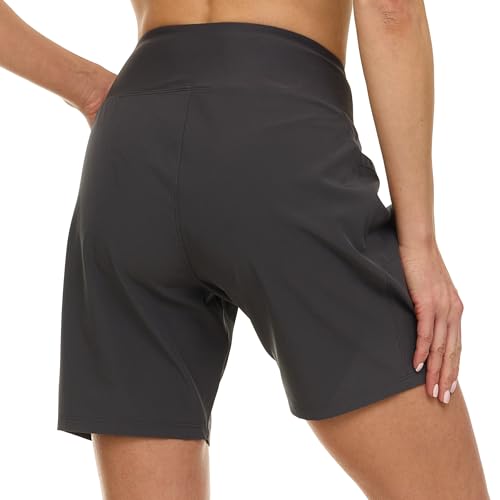 Image of Hurley 5 inch /7 inch High Waisted Swim Shorts Women, Board Shorts with Pockets & Inner Liner, Quick Dry Swim Trunk, UPF 50+