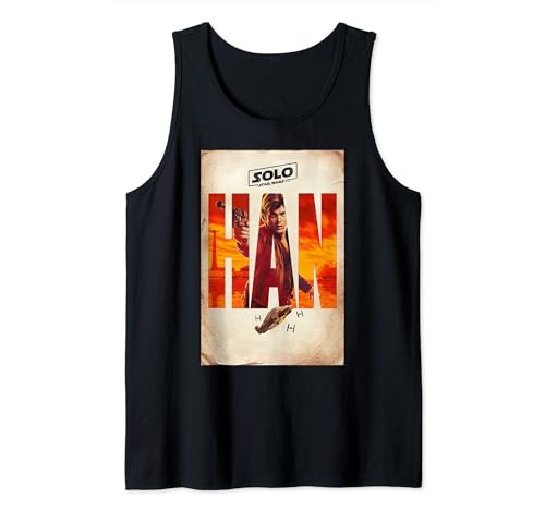 Débardeur Star Wars Han Solo style western vintage en coton noir pour homme
