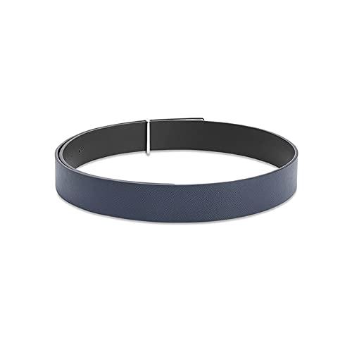 Image of Tommy Hilfiger Solid Leather Mens Formal Single Side Belt (NAVY, FRSZ)