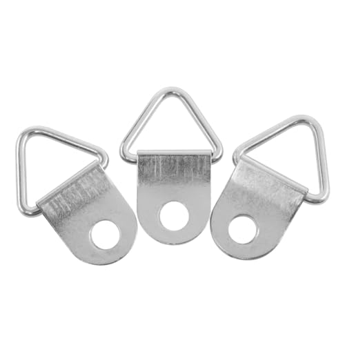 Image of Picture Frame Triangle Hook 23x10mm Picture Frame Hooks for Back of Frame Ring Picture Hangers for Hanging Clocks, Oil Paintings and Art Frames 100PCS