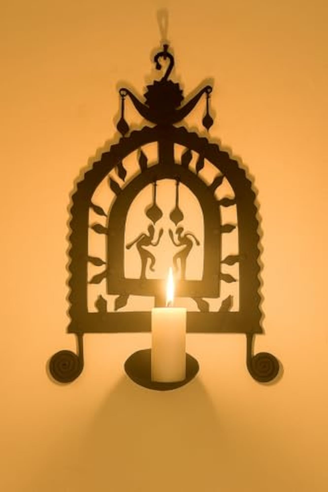 Wrought Iron Wall/Table Candle Holder