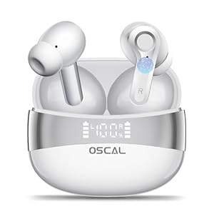 OSCAL Kopfhörer Kabellos Bluetooth 5.4 mit 40h Spielzeit in Ear Kopfhörer Bluetooth IPX7 Wasserdicht Touch-Control Bloototh Sopfhörer Ohne Kabel LED-Ladeanzeige für Sport & Büro (Android/iOS)