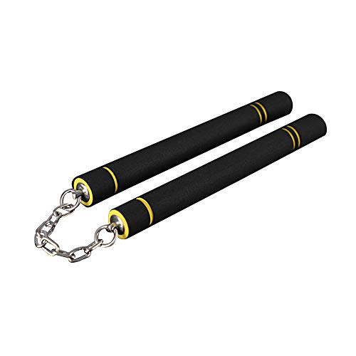 DAILYLIFE Foam Nunchakus, Foam Training Nunchucks for Beginner and Kids, Start Training Today to The Become Martial Artist You Always Want to Be, Classic Black and Yellow, 1 Pack