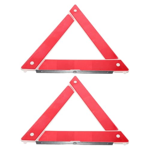 ASAKKURA 2 Piezas Triángulos de Emergencia Plegables Reflectantes para Coche, Trípode de Seguridad Compacto y Portátil, Señal Triangular de Advertencia para Vehículos, Accesorios
