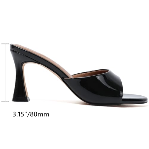 Image of Susanny High Heels for Women Pointed Open Toe Strappy Chunky Block Heels Ankle Strap Stiletto Kitten Heeled Sandals Wedding Bridal Party Prom Sexy Dress Shoes
