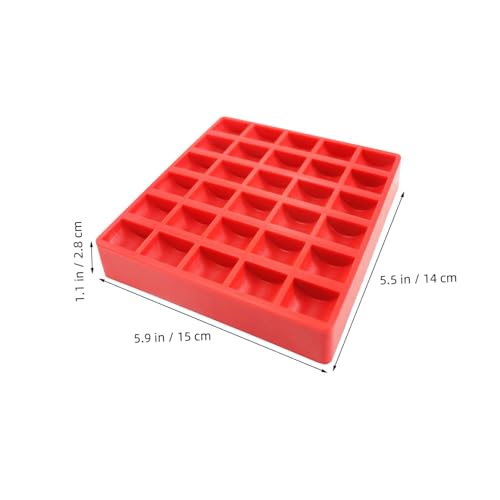Caja organizadora para monedas de plástico color rojo miniatura 2