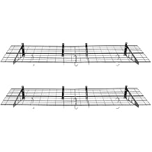 2Pack 2x6FT Garage Shelving, 24 * 72inch Garage Storage Wall Garage Shelves Garage Storage Wall Mounted Shelves Heavy Duty Sturdy Wall Shelves Black