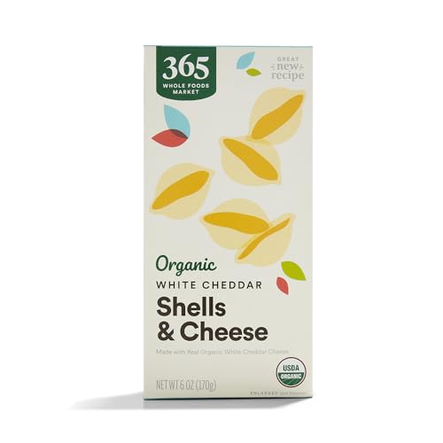 Image of 365 by Whole Foods Market, Macaroni And Cheese White Cheddar Shells Organic, 6 Ounce