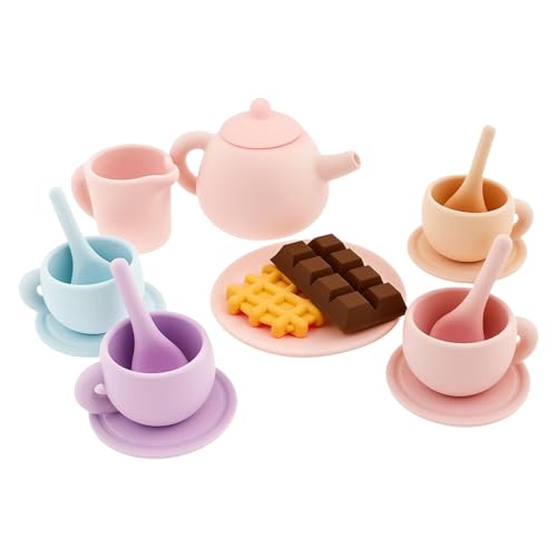 Set de thé d'après-midi en silicone pour jouer dans la chambre ou au jardin