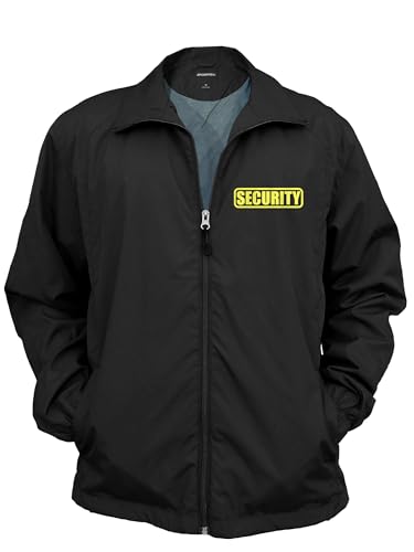Smart People Clothing Security Zipped up Windbreaker with Reflective Decorations Front and Back