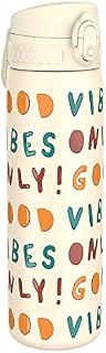 Ion8 Leak Proof Slim Water Bottle, Vacuum Insulated, Good Vibes, 500ml