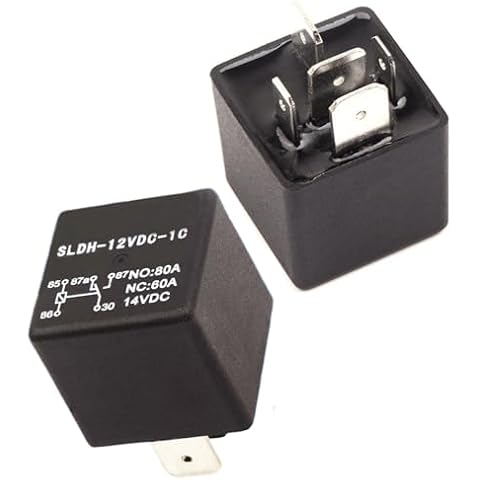 2pcs SLDH-12VDC-1C 80A 12V 5pin SPDT High Power Relay Winch Automotive Relay Cover