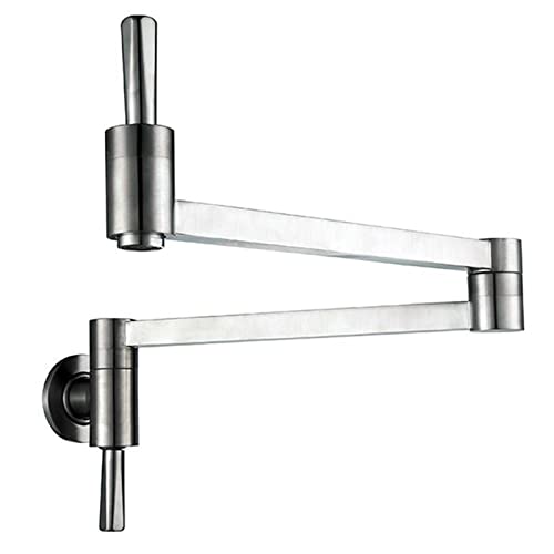 Robinet d'évier de cuisine en laiton noir brossé pliable