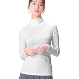 [ウイング/ワコール] あったかインナー オーガニックコットン混 やさしい肌ざわり ムレにくい 【綿の贅沢 オーガニック】 綿100％(肌側) 9分袖 長袖 タートルネック 秋 冬 EL4032 レディース IV L