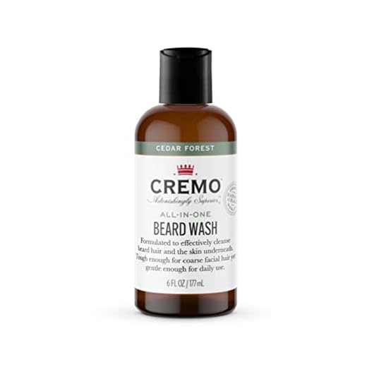 Cremo Cedar Forest All-In-One Beard and Face Wash, Specifically Designed To Clean Coarse Facial Hair, 6 Fluid Oz