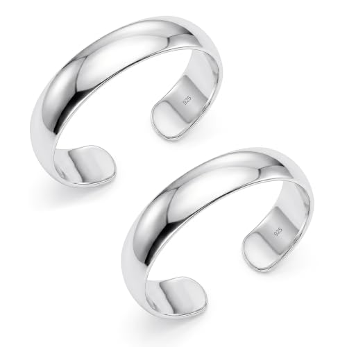 Image of TRUESILVER ACPL 925 Sterling Silver BIS Hallmarked Toe Ring for Women | Adjustable Open Band |Hypoallergenic, Elegant & Comfortable Jewellery Gift for Mom, Anniversary, Birthday & Wedding